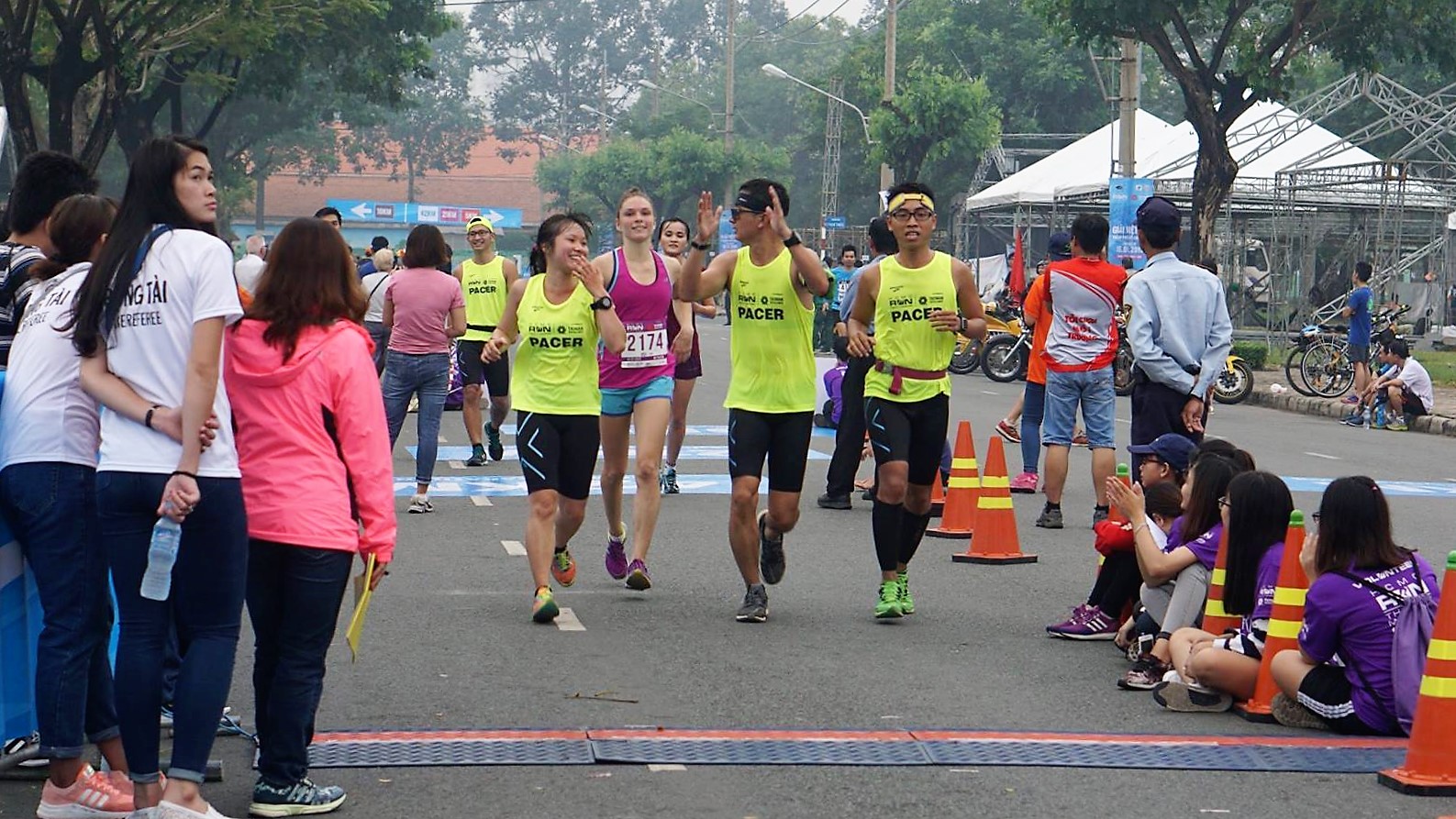 A person running a marathon